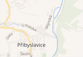 V Barácích v obci Přibyslavice - mapa ulice