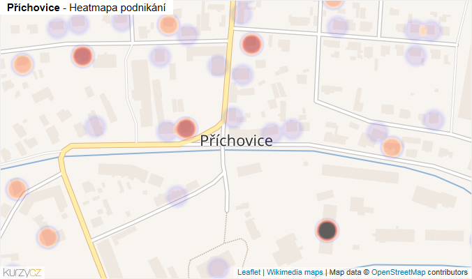 Mapa Příchovice - Firmy v části obce.