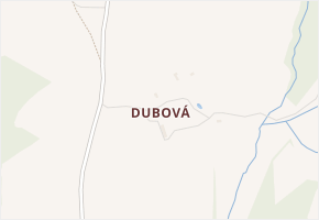 Dubová v obci Přídolí - mapa části obce