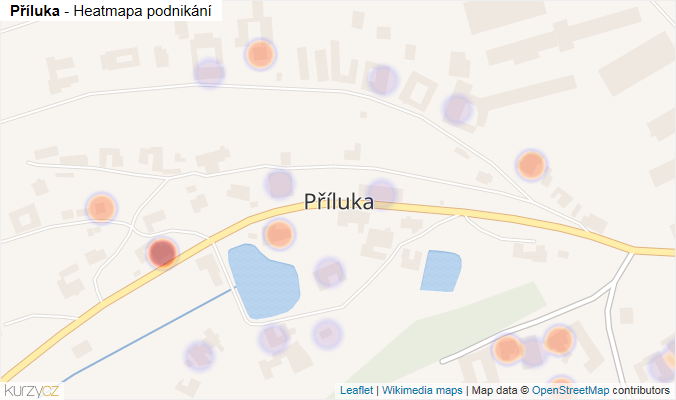 Mapa Příluka - Firmy v části obce.