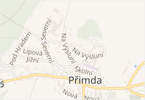 Na Výsluní v obci Přimda - mapa ulice