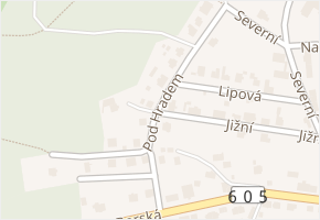 Pod Hradem v obci Přimda - mapa ulice