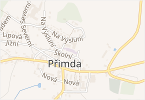 Školní v obci Přimda - mapa ulice