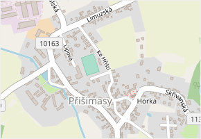 Ke Hřišti v obci Přišimasy - mapa ulice