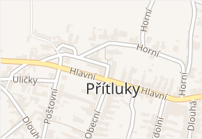 Hlavní v obci Přítluky - mapa ulice