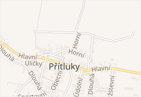 Horní v obci Přítluky - mapa ulice