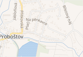 K hrázi v obci Proboštov - mapa ulice