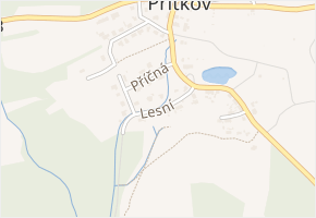 Lesní v obci Proboštov - mapa ulice