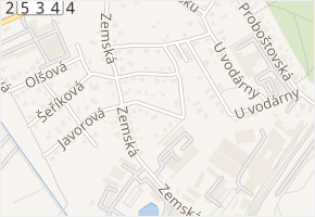 Růžová v obci Proboštov - mapa ulice