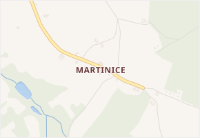 Martinice v obci Proseč - mapa části obce