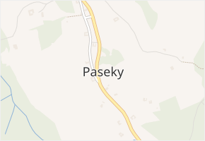 Paseky v obci Proseč - mapa části obce