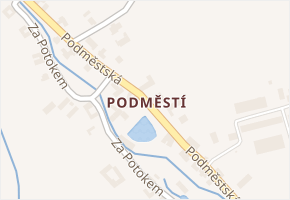 Podměstí v obci Proseč - mapa části obce