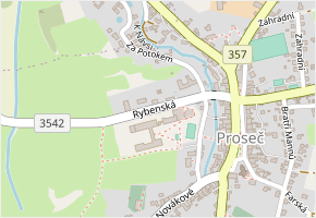 Rybenská v obci Proseč - mapa ulice
