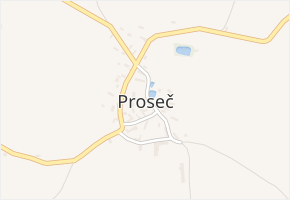 Proseč v obci Proseč - mapa části obce