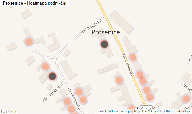 Mapa Prosenice - Firmy v obci.