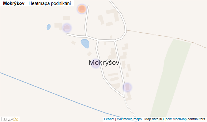Mapa Mokrýšov - Firmy v části obce.