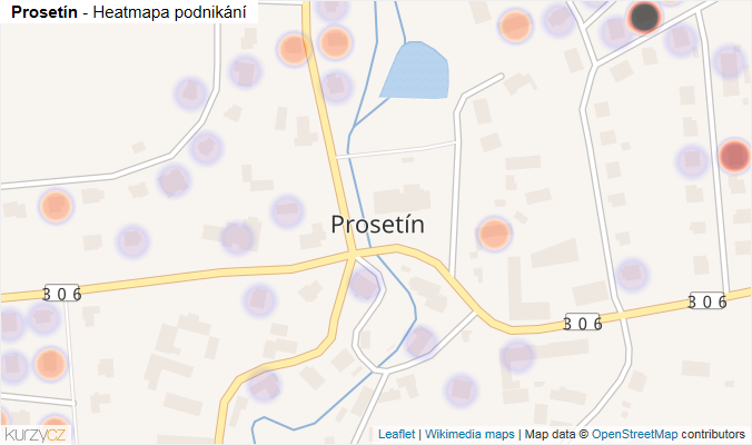 Mapa Prosetín - Firmy v části obce.