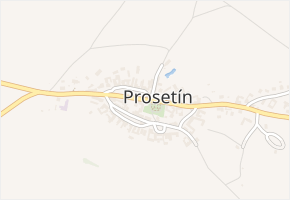 Prosetín v obci Prosetín - mapa části obce