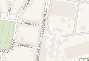 Českobratrská v obci Prostějov - mapa ulice