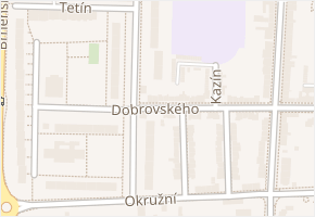 Dobrovského v obci Prostějov - mapa ulice