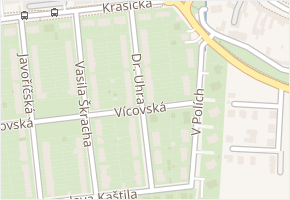 Dr. Uhra v obci Prostějov - mapa ulice