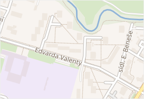 Edvarda Valenty v obci Prostějov - mapa ulice
