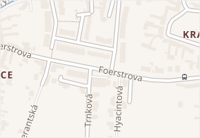 Foerstrova v obci Prostějov - mapa ulice