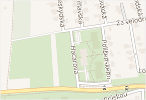 Hacarova v obci Prostějov - mapa ulice