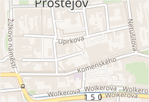 Hradební v obci Prostějov - mapa ulice