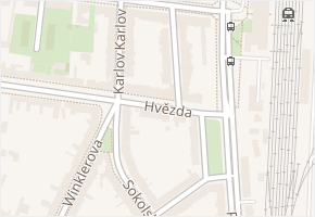 Hvězda v obci Prostějov - mapa ulice