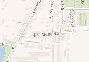 J. V. Myslbeka v obci Prostějov - mapa ulice
