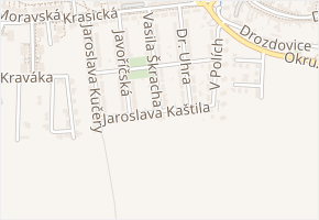 Jaroslava Kaštila v obci Prostějov - mapa ulice