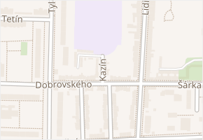 Kazín v obci Prostějov - mapa ulice