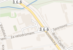 Kostelecká v obci Prostějov - mapa ulice