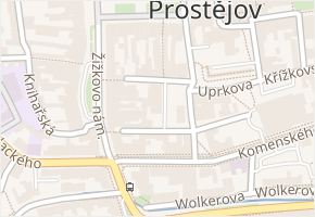 Koželuhova v obci Prostějov - mapa ulice