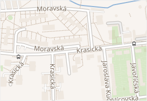 Krasická v obci Prostějov - mapa ulice