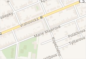 Marie Majerové v obci Prostějov - mapa ulice