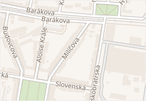 Milíčova v obci Prostějov - mapa ulice