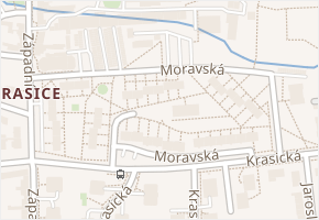 Moravská v obci Prostějov - mapa ulice