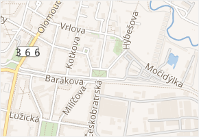 nám. Odboje v obci Prostějov - mapa ulice