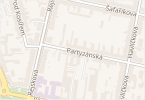 Partyzánská v obci Prostějov - mapa ulice