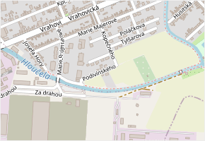 Podivínského v obci Prostějov - mapa ulice