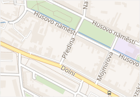 Předina v obci Prostějov - mapa ulice