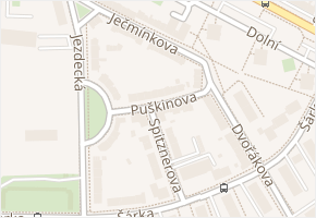 Puškinova v obci Prostějov - mapa ulice