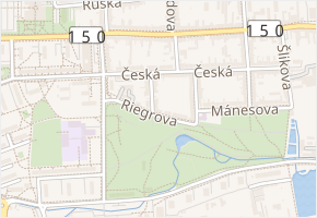 Riegrova v obci Prostějov - mapa ulice