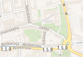 Sádky v obci Prostějov - mapa ulice