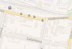 Sladkovského v obci Prostějov - mapa ulice