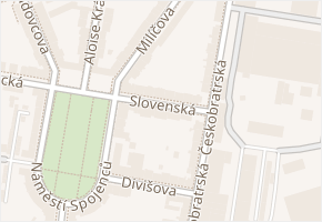 Slovenská v obci Prostějov - mapa ulice