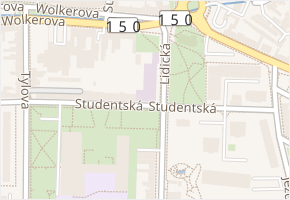 Studentská v obci Prostějov - mapa ulice