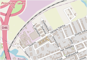 Stukova v obci Prostějov - mapa ulice